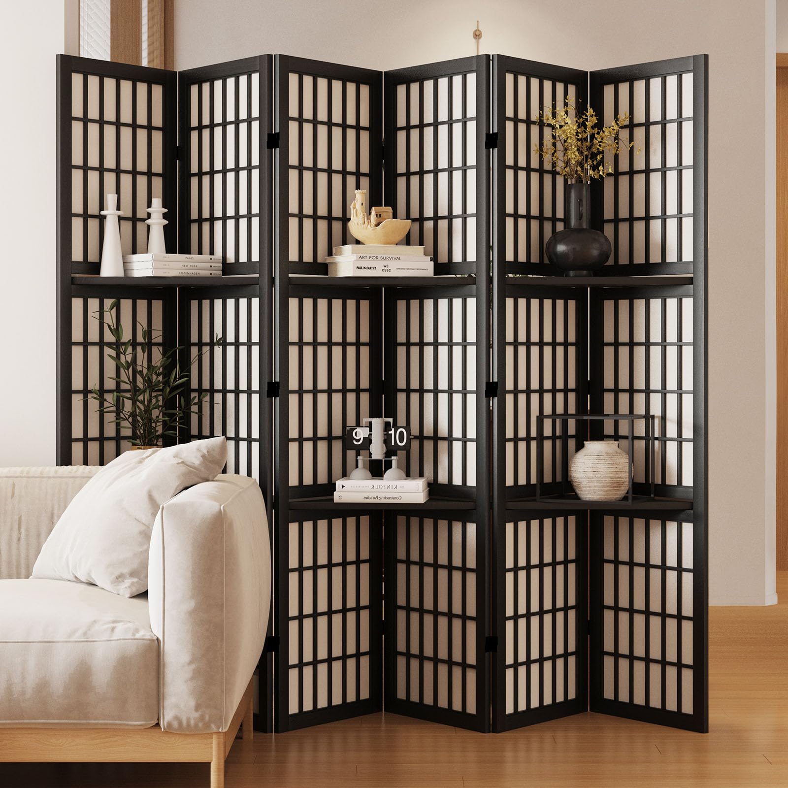 Shoji Screen Divider - Raumteiler, 170 cm hoch, japanischer Shoji-Stil,