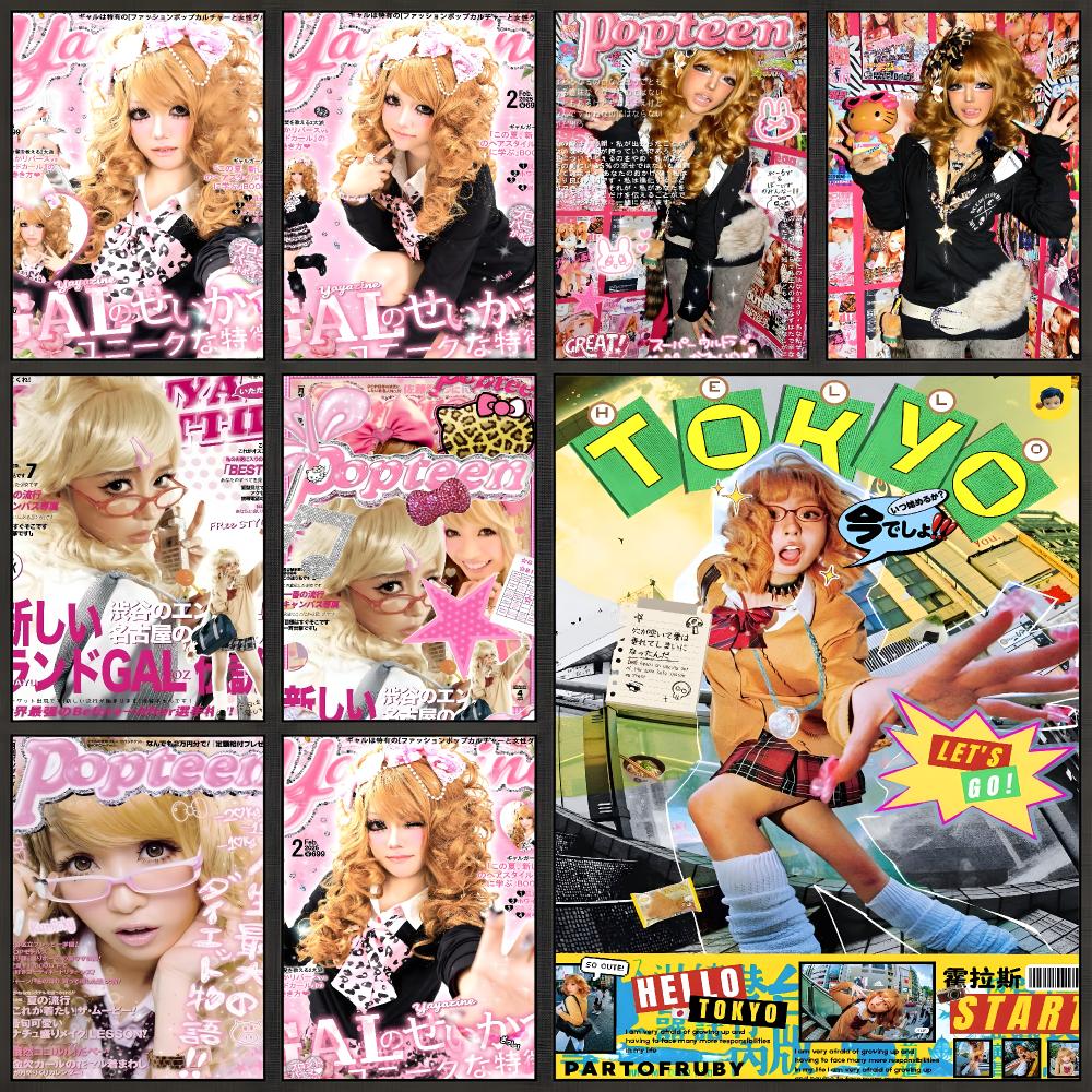Japanese Lifestyle Gifts - Modisches, cooles Gyaru-Poster im japanischen Stil