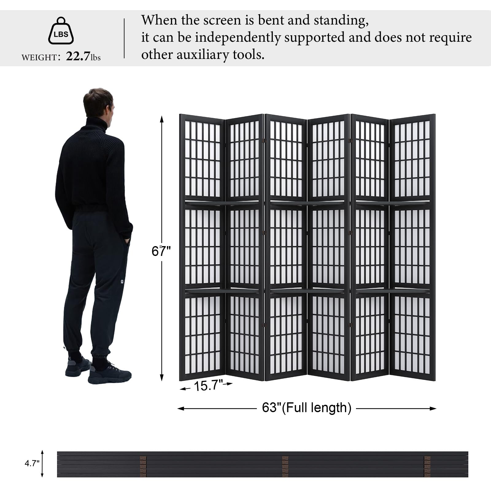 Raumteiler, 170 cm hoch, japan – Shoji Screen Divider Bewertung und Preis